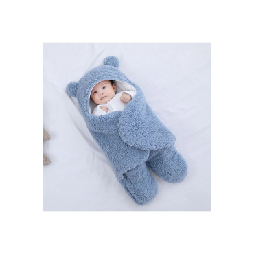 Bebek Dış Kundak Welsoft Battaniye Ayaklı Model Mavi kundak