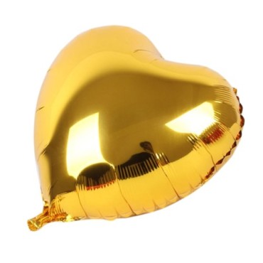 Altın Sarısı Kalp Folyo Balon