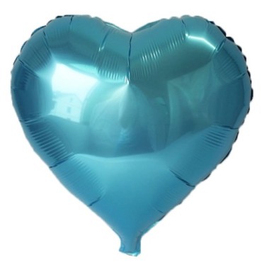 Açık Mavi Kalp Folyo Balon