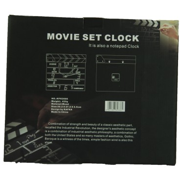 Clapperboard Clock  Analog Klaket duvar Saati